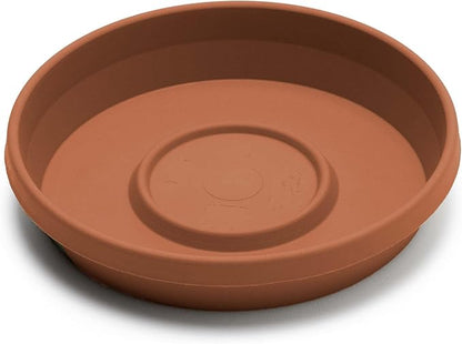 Bloem Terra Resin Saucer Tray: 4.75" Bottom Width - Terra Cotta - Matte, Durable, Ribbed Bottom, Indoor and Outdoor, Fits 6" Terra Pots