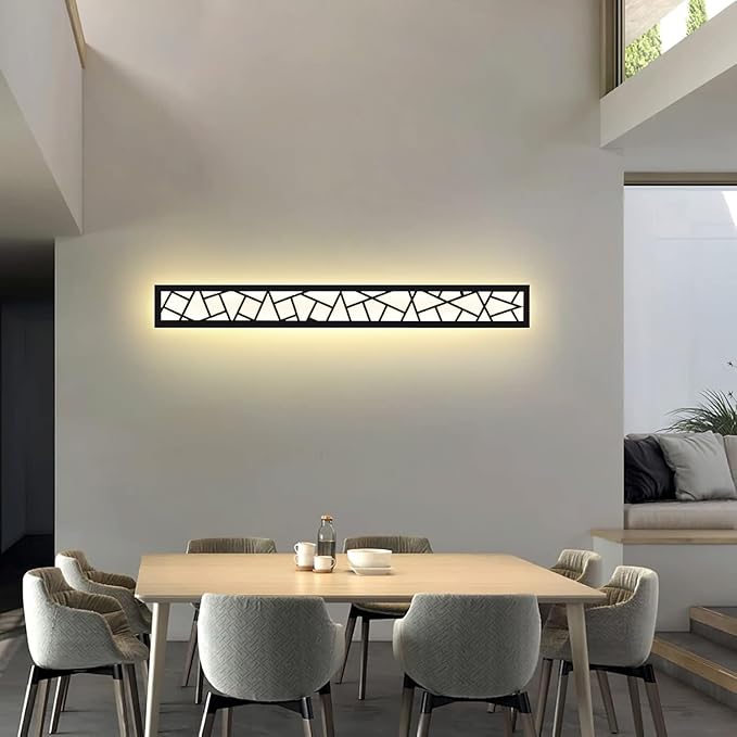 Outdoor Wall Lights 31.5inch Modern Outdoor Wall Sconce LED Long Wall Sconces Black Front Porch Light Waterproof Led Wall Light IP67 3000K Exterior Lighting fixtures