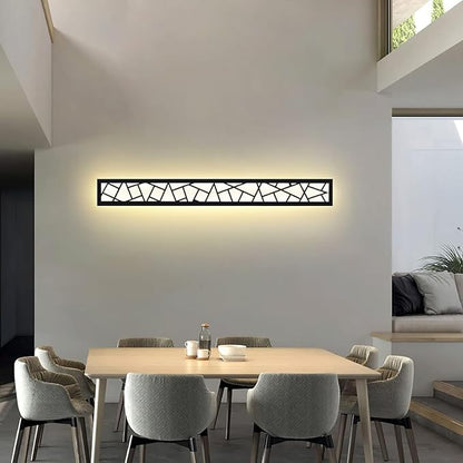 Outdoor Wall Lights 23.6inch Modern Outdoor Wall Sconce LED Long Wall Sconces Black Front Porch Light Waterproof Led Wall Light IP67 3000K Exterior Lighting fixtures