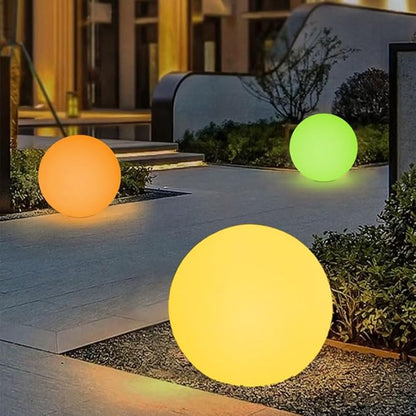 14-in LED Cube Seat & 20-in LED Globe Orb Light, Rechargeable Globe Floor Lamp Cube Chair for Kid w/Remote, Versatile Light Up Side Table Glowing Ball Lights for Home Garden Patio Lawn Party Decor
