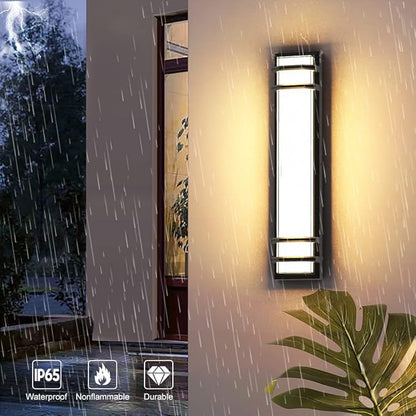 Sytmhoe Exterior Wall Lights,36w Dimmable LED Modern Porch & Patio Wall Light Fixture, 23.6in Black Exterior Sconce Wall Mounted Lights Suitable for Garage Living Room Courtyard House(3000K)