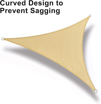 LOVE STORY Custom Size 10'x12'x15.6' Sand Sun Shade Sail Right Triangle Sunshade Fabric Awning Canopy for Patio Backyard Carport Pergola (Customized)