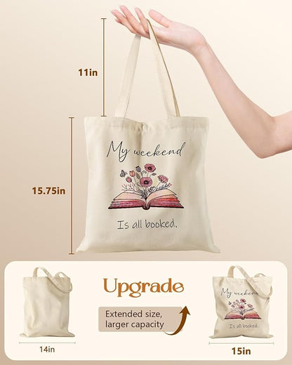 Miss Adola Canvas Tote Bag for Women – Aesthetic Canvas Bag with Zipper Cute Stylish Reusable Shoulder Totes for Shopping Work Daily Vacation, Weekend Book