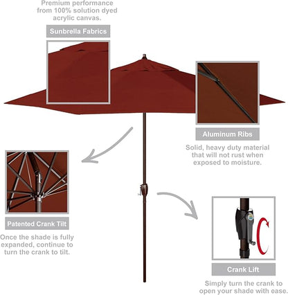 California Umbrella 9' Rd Sunbrella Aluminum Patio Umbrella