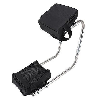 Keenso Portable Stainless Steel Garden Kneeler Reduce Knee Pressure for Farming and Garden Work