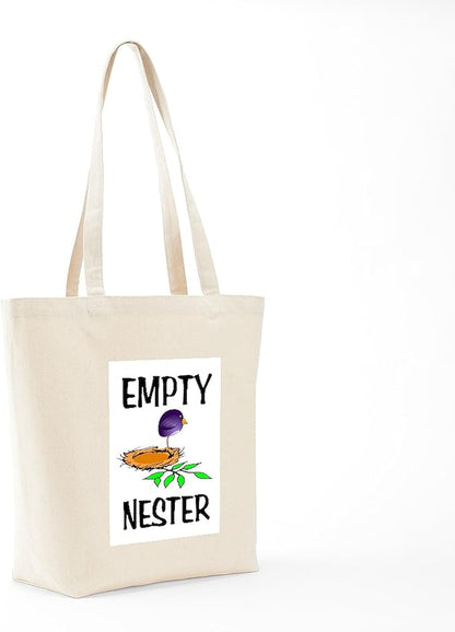 CafePress EMPTY NESTER Tote Bag Natural Canvas Tote Bag, Reusable Shopping Bag