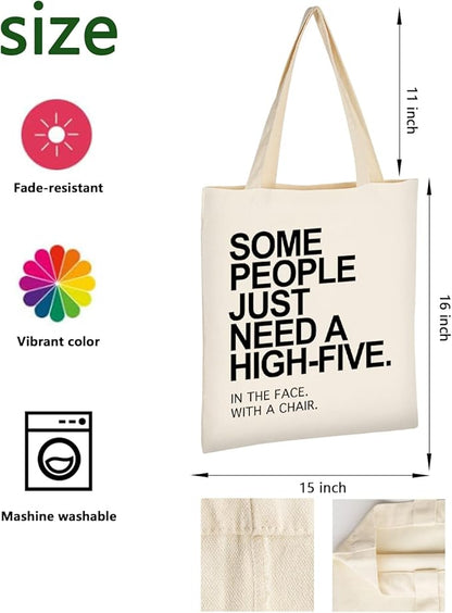 AUSVKAI Canvas Tote Bag Aesthetic for Women, Cute Reusable Cloth Cotton Bags for Shopping Beach Grocery