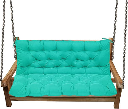 Replacement Cushions for Swing, Swing Cushions 3 Seater Replacement, Waterproof Thicken Washable Pad Cushion for Outdoor Indoor Furniture Swing Patio (Lake Blue, 40x60 inch)