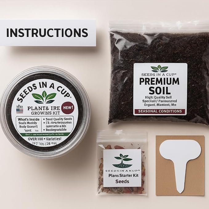 Fig Tree | Seeds In A Cup® - Fig Seed Starter Grow Kit | Easy to use | Educational | Great Gift Idea | Grow Your Own |