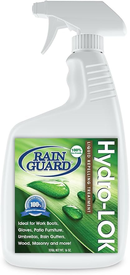 Rain Guard Water Sealers TPC-1000 Hydro-LOK Repellent, 16 oz. Can be Used to Seal All Fabrics, Wood and Concrete Surfaces