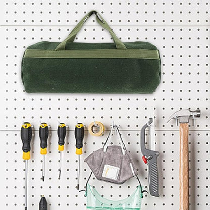 Tool Bag, Multi-Purpose Canvas Grill Tools Organizer, Heavy Duty Storage Handbag Tote Bag with Sturdy Bottom, Wide Mouth Tool Bags for Electricians, Carpenter(COLOR:Round,35 x 13cm)