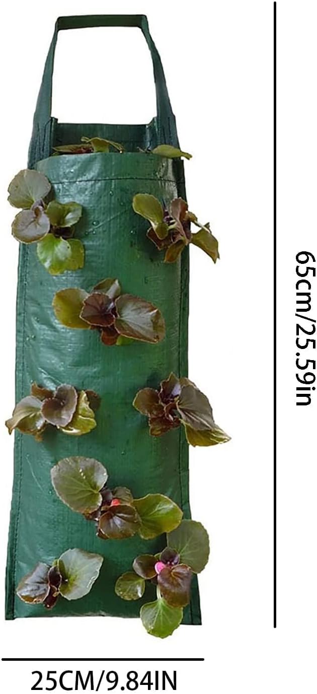 2024 Hanging Strawberry and Tomato Planter Bags - Upside-Down Patio Garden Grow Bags With Handle for Outdoor Flower Planting (5)