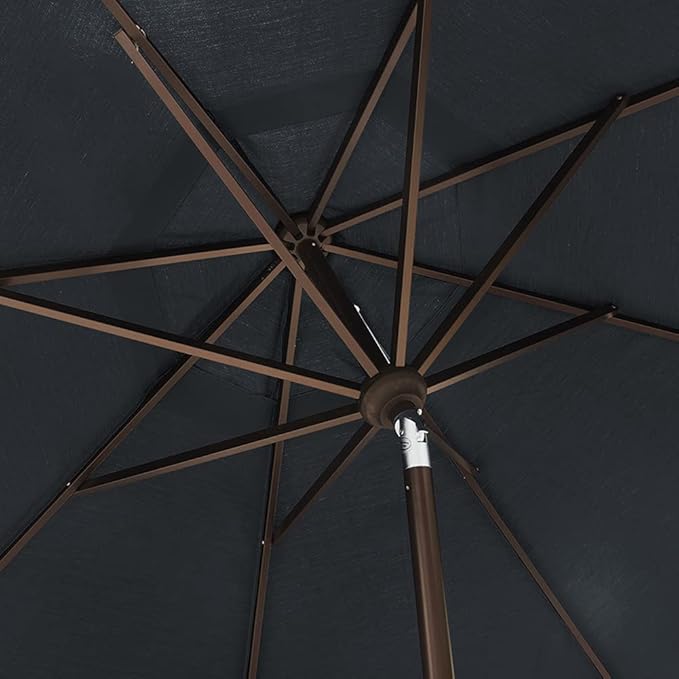 EliteShade USA 10-Year-Non-Fading 10Ft Market Umbrella Patio Umbrella Outdoor Table Umbrella with Ventilation, Black