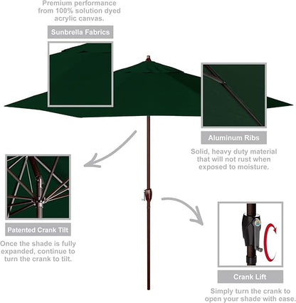 California Umbrella 9' Rd Sunbrella Aluminum Patio Umbrella