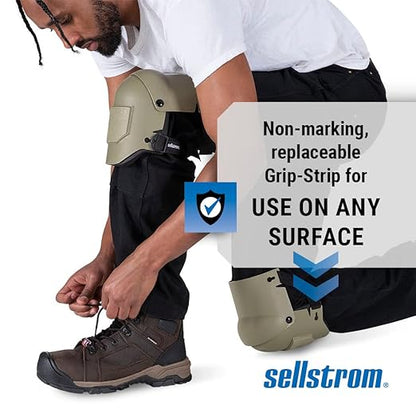 Sellstrom Ultra Flex KneePro Professional Knee Pads for Men & Women with Thick Foam Cushioning & Heavy Duty Hard Outer Shell - Adjustable Straps with Speed-Clips & Ergonomic Metal Hinges - for Construction Work, Gardening, Roofing, Flooring