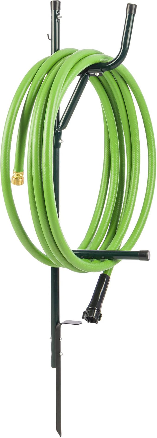 Water Hose Holder - Easy-to-Install Garden Hose Storage Metal Rack with Stake - Outdoor Freestanding Reel for Yard or Landscaping by Stalwart