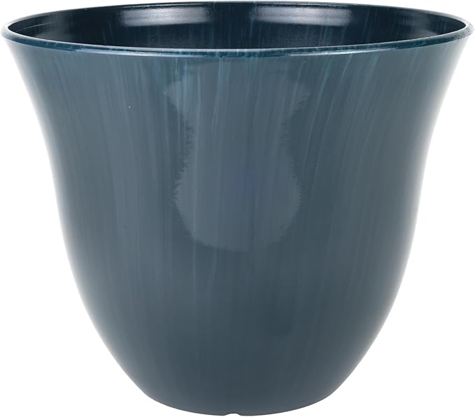 Classic Home and Garden Honeysuckle Resin Planters - Lightweight Indoor & Outdoor Plant Pots - UV-Resistant Plastic Flower Pots - Pot Planters for Flowers & Herbs (15" Ocean Blue)