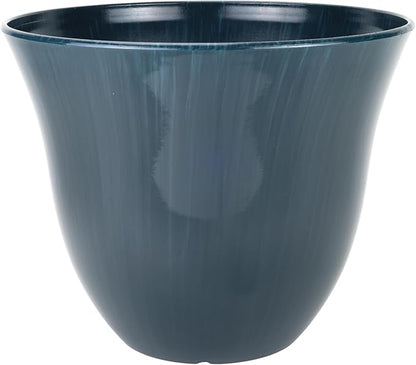 Classic Home and Garden Honeysuckle Resin Planters - Lightweight Indoor & Outdoor Plant Pots - UV-Resistant Plastic Flower Pots - Pot Planters for Flowers & Herbs (15" Ocean Blue)