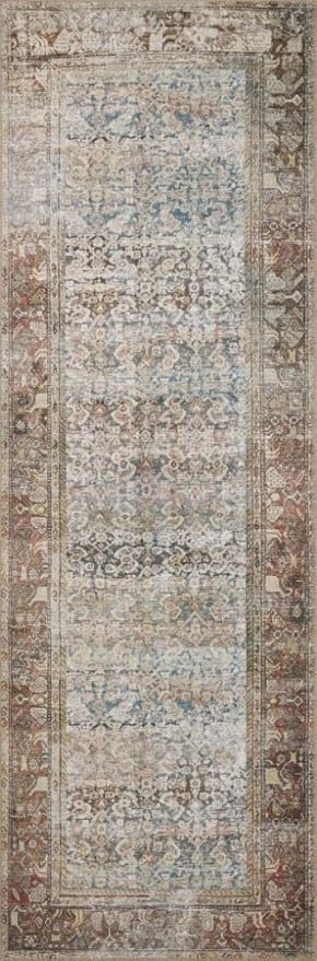 Loloi Amber Lewis Georgie Collection GER-09 Multi/Spice 3'-0" x 12'-0", .19" Pile Height, Runner Rug