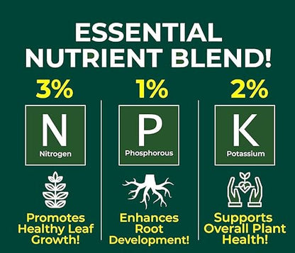 Premium Liquid Lemon Tree Plant Fertilizer - 3-1-2 Concentrate for Indoor Plants and Flowers by Gardenera | Organic Plant Food for Lemon Trees - 8oz