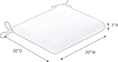 Sunbrella Patio Cushions - (2 Pack) - 20" W x 20" L x 2.5" T, Outdoor Chair Cushion with Comfort, Style & Durability Designed for Outdoor Living - Made in The USA