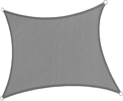LOVE STORY 20' x 20' Square Dark Grey Sun Shade Sail Canopy UV Block for Outdoor Patio Garden Backyard