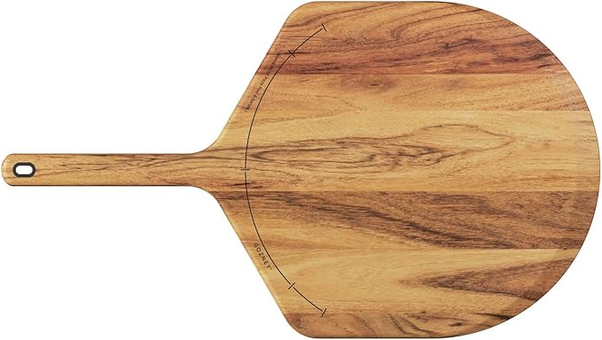 Gozney Acacia Wood Pizza Placement Peel and Server for 14" Pizzas, Compatible with Arc & Dome Pizza Ovens, Naturally Non-Stick