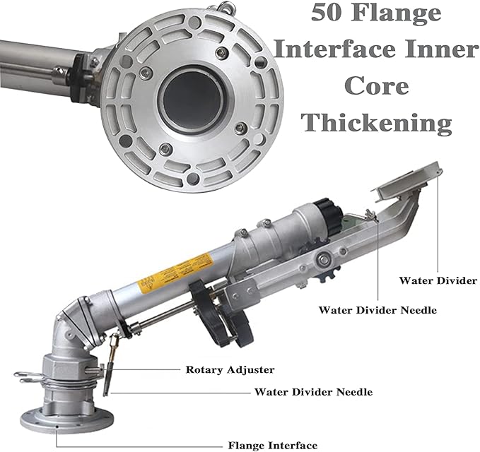 Impact Sprinkler with Tripod Base, Farm Irrigation Spray Gun, Heavy Duty Lawn Sprinkler, 360 Degree Large Area Irrigation, for Yard, Lawn, Garden