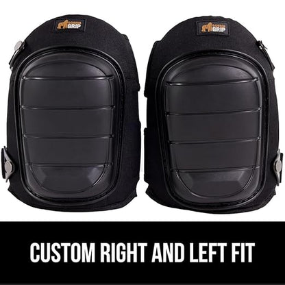 GORILLA GRIP Knee Pads for Work, All Day Comfort Gel Cushion and Soft Foam for Men and Women, Slip Resistant Heavy Duty Hard Cap, Adjustable Straps for Flooring, Construction and Gardening, Black