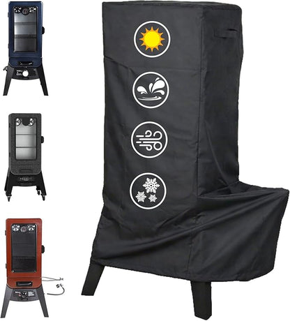 Utheer Grill Cover for Pit Boss 3-Series Gas Vertical Smoker, Upgraded Full-Length Heavy Duty 600D Waterproof Anti-UV Cover for Pit Boss PBV3G1/PBV3A1/10947, Double-Stitched Tear-Resistant Seams