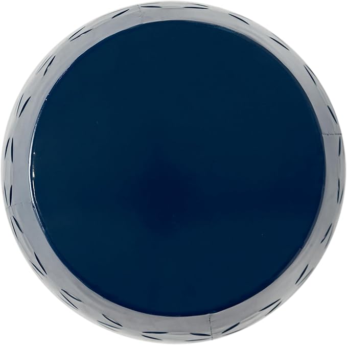 Christopher Knight Home Hayon 17.75'' Small Outdoor Side Table, Metal Outdoor Stool, Lace Cut Iron End Table, Hollow Drum Round Side Table, Decorative Garden Stool with Cutout Design, Dark Blue