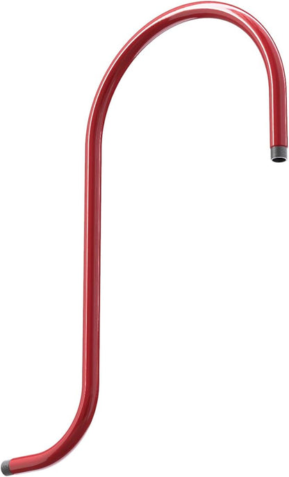 Steel Lighting Co. Topanga Barn Light | Outdoor Wall Mounted | Farmhouse Garage Light Made in America | 14 inch Dome | Upslope Gooseneck | Red Exterior/White Interior
