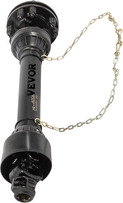 VEVOR PTO Shaft, 1-3/8" PTO Drive Shaft, 6 Spline Both Ends PTO Driveline Shaft, Series 5 Tractor PTO Shaft, 43"-57" Brush Hog PTO Shaft, Black PTO Shaft w/Slip Clutch for Bush Hog/Finish Mower