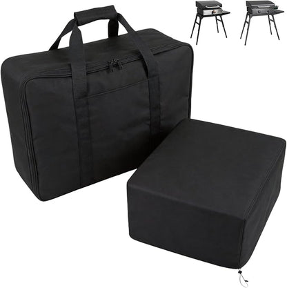 BQMAX Carry Bag and Griddle Cover Replacement for 5510 Blackstone 22" Table Top Griddle with Hood/Lid, Heavy Duty 600D Polyester Waterproof Grill Cover and Bag