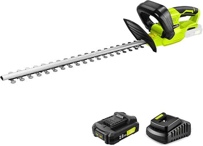 SnapFresh 20V Cordless Hedge Trimmer - 22" Dual-Action Blade,Electric Bush Trimmer,2.0Ah Battery & Fast Charger Included