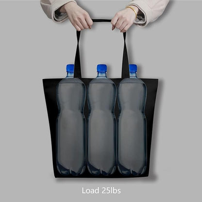 TOPDesign 6-Pack Canvas Tote Bags with Magnetic Snap, Reusable Grocery Shopping Bags, DIY Your Creative Designs