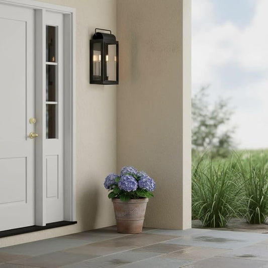 Hinkley Sag Harbor Medium Wall Mount Lantern, Black