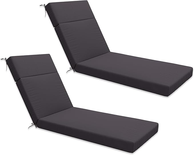 Chaise Lounge Cushion for Outdoor Furniture, Waterproof Fade and Tear Resistant Lounge Deck Chair Cushions for Patio Lawn Pool Resort Hotel