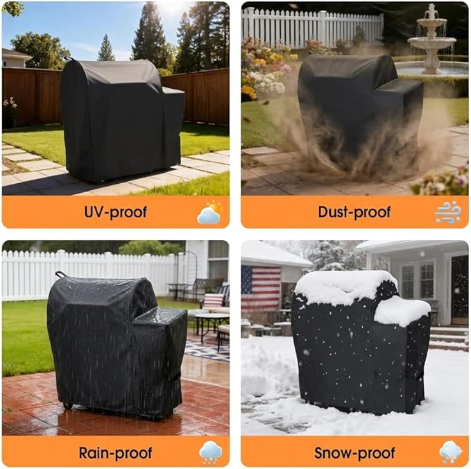 Outdoor Grill Cover for Charbroil Medallion Series Modular Outdoor Kitchen 5-Burner Grill, Waterproof BBQ Griddle Cover for Char Broil Model 463246118,Black