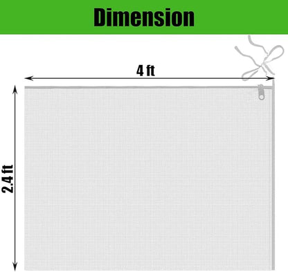 Gardtree 3PCS 2.4 x 4 FT Small Garden Plant Netting Covers with Double Zipper & Drawstring – Potted Plant Mesh Cover for Strawberries, Herbs & Flowers – Reusable Anti-Squirrel Barrier