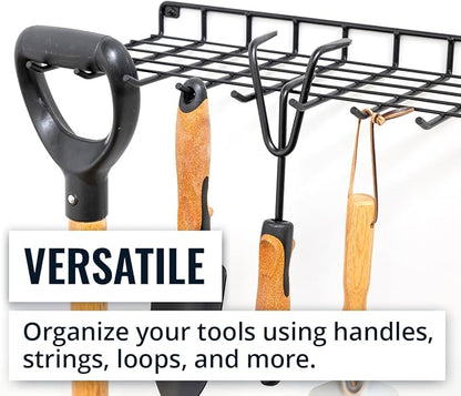 StoreYourBoard Gardening Hand Tools Organizer, Wall Mount Storage Shelf for Garden Scissors, Hand Pruners, Plant Shears, Tree Cutter, Gardening Shears, and Garden Supplies, Holds 40 lbs