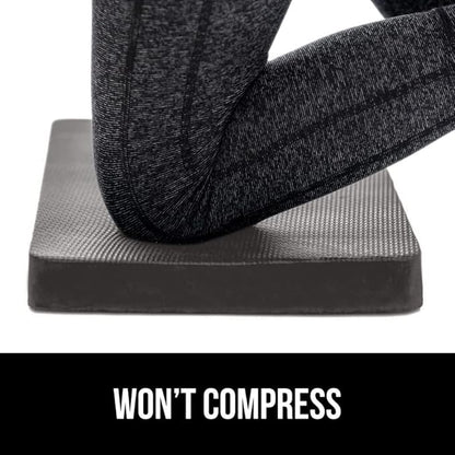 GORILLA GRIP Extra Thick Patent Pending Soft Foam Kneeling Pad, 2 PK, Supportive Large Cushion Knee Pads for Gardening, Baby Bath, Dirt and Water Resistant, Workout, Garden Supplies, 17.5x11, Charcoal