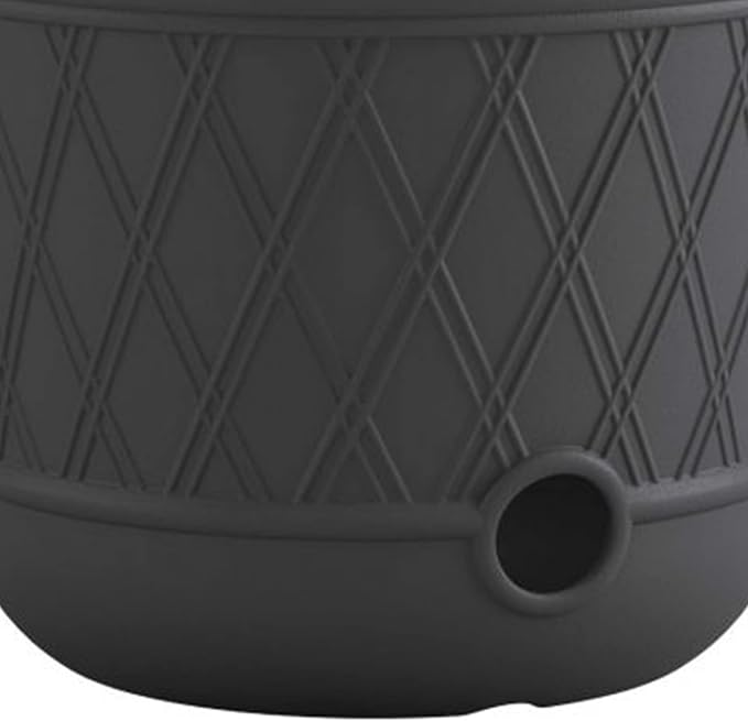 Suncast 4 Pack 14" x 12" Round Resin Decorative Weatherproof Outdoor Hideaway Standard Garden Hose Storage Pot with Drainage Holes, Gray