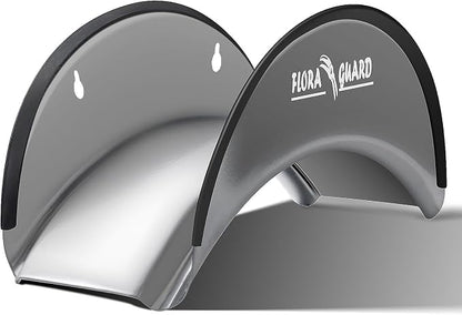 FLORA GUARD 29cm Hose Hanger, Wall-Mounted Metal Hose Holder, Anti-Corrosive Hose Bracket for Wall Storage (Grey)
