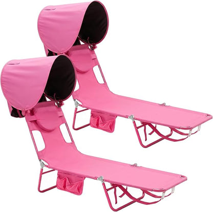 SUNNYFEEL Tanning Chair with Canopy, Face Down Lounger with Backpack Straps | 2-Pack Tanning Chair with Canopy, Face Down Lounger with Backpack Straps