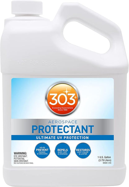 303 Aerospace Protectant for Vinyl, Plastic & Rubber, 1 Gallon | Provides UV protection while helping prevent fading, cracking, and discoloration.