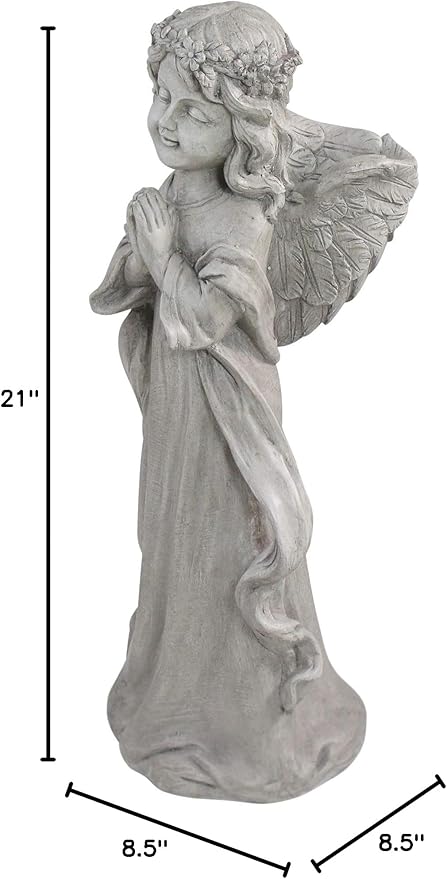 Northlight 21" Angel Standing in Prayer Outdoor Garden Planter Statue