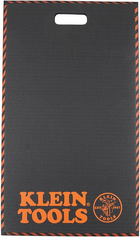 Klein Tools 60136 Kneeling Pads, Adult Men's Large Soft Thick Closed Cell Soft Foam Professional Tradesman Pro Pads with Handle
