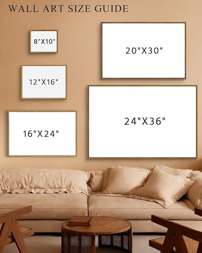 InSimSea Framed Canvas Prints Art Vintage Decor, Bushes Poplars Nature Landscape Paintings, Large Prints, Farmhouse Decor, Classical Wall Decorations for Bedroom Living Room Bathroom, 20"x30"