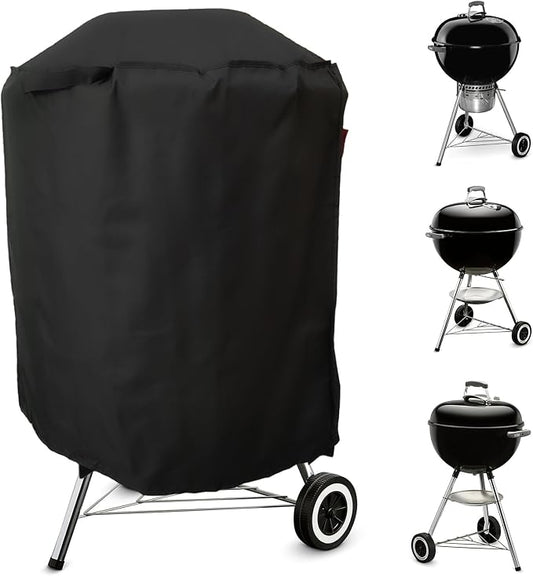 Premium Grill Cover Fits Weber 22" Jumbo Joe,22" Original & Premium Kettle Charcoal Grill,Weber/Joyfair/Megamaster/Papapacks/GRILIFE/Green Party 18" Kettle Charcoal Grill